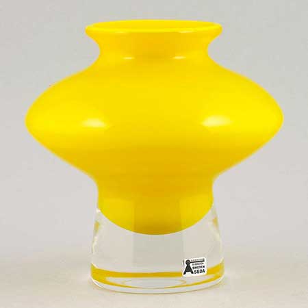 Pampula vase 90mm イエロー H型 ポムポムベース